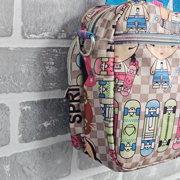 Harajuku Lovers Graphic Print Shoulder Bag Y2K Kawaii Anime Skater Girl Style - Picture 5 of 11